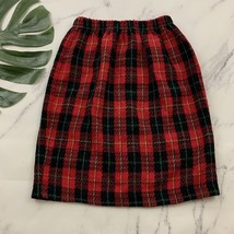 Ms Choice Womens Vintage Pencil Skirt Size 8 Red Black Plaid Woven 90s A... - $27.71