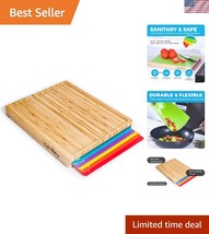 Eco-Friendly Bamboo Cutting Boards &amp; 6 Color-Coded Mats - Kitchen Essential - $1,120.91 MXN