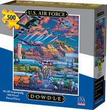 US Air Force 500 Piece Jigsaw Puzzle 16 x 20&quot; Dowdle Folk Art - £19.46 GBP