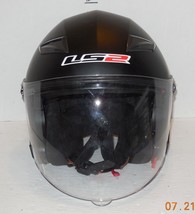  LS2 Track OF569 Solid Open Face Motorcycle Helmet Black DOT Approved - $72.05