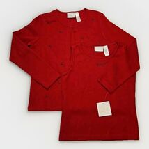 Liz Claiborne Christmas Sweater Set Womens S/M Embroidered Holly Red Cot... - $30.70