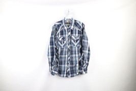 Buckle BKE Mens Large Slim Fit Thick Stitch Collared Snap Button Shirt Plaid - £27.21 GBP