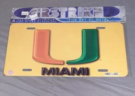 University of Miami Hurricanes .032 Gauge Aluminum High Gloss License Pl... - $14.99