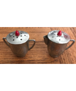 Antique Coffee &amp; Tea Pot Silver Color Salt And Pepper Shakers-VERY RARE-... - €86,74 EUR
