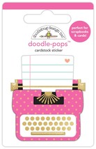 Doodlebug Doodle-Pops 3D Stickers 12/Pkg-Pen Pal, Hello Again DB8166 - £11.42 GBP