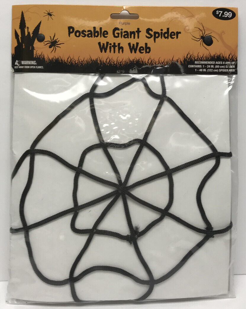 Lot of 6 Halloween Black Scary Cloth & Stretchy White Spider Cobwebs-
show or... Item image 2