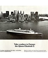 Cunard Queen Elizabeth 2 Cruise Ship 1979 Advertisement NYC World Trade ... - $39.99
