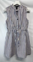 Robert Louis Sleeveless Striped Linen Dress Spring Summer Casual S - £23.51 GBP