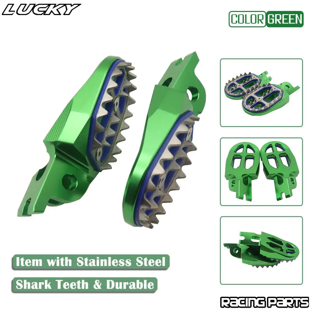 Motorcycle CNC FootRest Footpegs Foot Pegs Pedals For KX250F  KX250 KX45... - $68.34