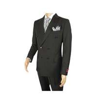 Men Suit BERLUSCONI Turkey 100% Italian Wool 180's Double Breasted #Ber23 Gray image 4