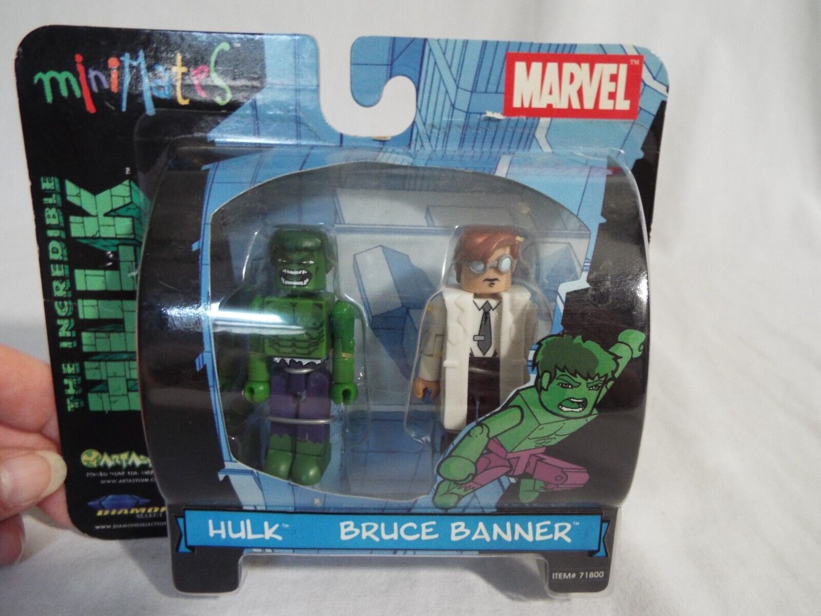 Minimates Marvel Comics Hulk Bruce Banner Figure 2003 Diamond Select 2 inch Fig - £14.00 GBP