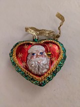 Christopher Radko Glass Ornament Heart Of Christmas Santa Face Tree - £39.56 GBP