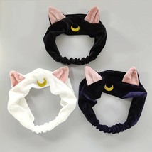 Hair Band Sailor Moon Luna Cat Ears Cosplay Anime Lolita Women Headwear Costume - £12.18 GBP