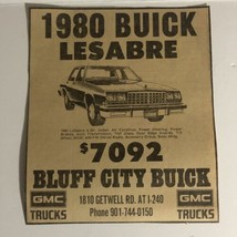 1980 Buick LeSabre Small vintage Print Ad Advertisement pa7 - £5.43 GBP