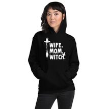 Wife Mom Witch Funny Sarcasm Saying Halloween Hoodie Black - $36.51+