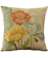 Handcrafted ~ Vintage Spring Flower ~ Decorative Pillow Cover ~ 18&quot; Squa... - €25,89 EUR