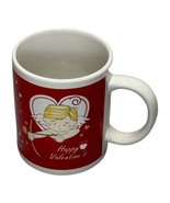 Just For You Coffee Mug Hearts Love Valentine’s Day Red White Cupid - £15.98 GBP