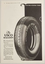 1926 Print Ad Usco Balloon Tires US United States Rubber Company  - £11.95 GBP