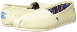 Nuevo Toms Mujer Clásico Sólido Natural L Lona Beige sin Cordones Planos... - £19.74 GBP