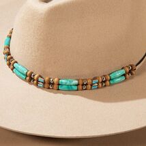 Turquoise &amp; Wood Bead Hat Band - $23.76