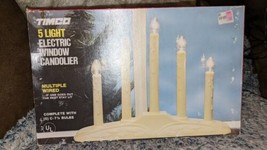 2 Vintage Timco 5 Light Electric Window Candoliers Plastic Drip Candles - £23.73 GBP