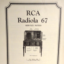 RCA Radiola 67 Vintage Original 1929 Service Notes Manual Radio Victor 3... - £27.33 GBP