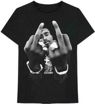 New Tupac Black And White Middle Finger Mens T-SHIRT - £19.97 GBP
