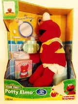 Fisher Price Sesame Street Potty Elmo Approx 13&quot; Tall Mint Toy VG Box Unopened - £78.17 GBP