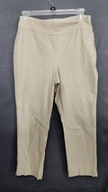 Chicos So Slimming Sz 0 S Tan Beige Crop Stretch Pants Rayon Nylon Spandex Blend - £17.97 GBP