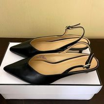 Banana Republic Black Slingback Kitten Heels Pointed Toe Pumps Size 6 S/... - $69.29