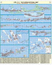 Monroe County The Florida Keys FL Laminated Wall Map (D) - £198.47 GBP