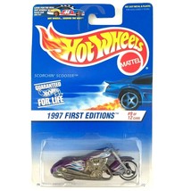 Hot Wheels 1997 First Editions SCORCHIN&#39; SCOOTER Motorcycle Die Cast 1/64 #519 - £6.04 GBP