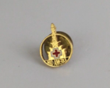 Vintage American Red Cross Mid America Gold Tone Lapel Hat Pin - £6.61 GBP