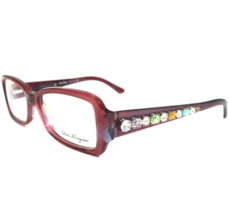 Salvatore Ferragamo Eyeglasses Frames 2637-G 453 Clear Burgundy Red 54-16-135 - £58.16 GBP