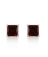 1.75 Carat 14K Solid Yellow Gold Sparkle Garnet Stud Gemstone Earrings - $395.30 CAD