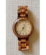 WoodWelt Sinclair Men&#39;s Zebra Wood Watch (46mm) - €33,99 EUR