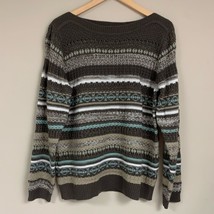 Brown Granola Gorpcore Sweater Woman’s XL Cozy Soft Knit Comfortable Spr... - £15.59 GBP