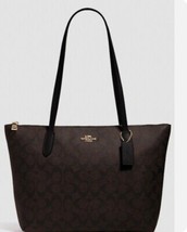 Coach Signature Zip Top Tote Handbag Birthday Gift Christmas Gift - $220.00