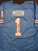 Warren Moon Autographed Houston Oilers Blue Custom Jersey &quot;HOF 06&quot; (JSA Wit COA) - £140.85 GBP