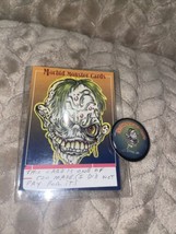 Morbid Monster Cards promo 1&quot; pinback *rare* With Card - £7.77 GBP