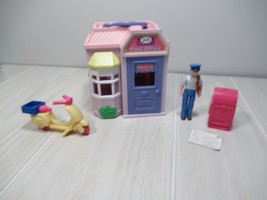Fisher Price Sweet Streets dollhouse Post Office Scooter mail carrier ma... - $19.79