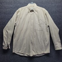 Vtg American Eagle Outfitters Men&#39;s Sz M Thick Canvas Ivory Button-Down ... - £22.93 GBP