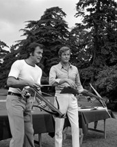 Tony Curtis in The Persuaders! Roger Moore with cross bows archery 16x20... - £55.29 GBP