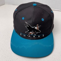 Sharks NHL Hat Snapback Hockey Black Teal Cap Vintage - $20.52 CAD
