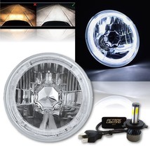 5-3/4&quot; H5006/H5001 White LED Halo Crystal Headlight w/ 6k 20/40w LED Bulb Single - £51.91 GBP