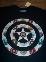 Marvel Comics Captain America Shield History T-Shirt Medium New Avengers - £15.51 GBP