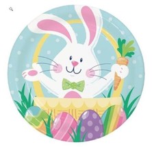 Hoppy Easter Bunny Basket 8 Ct 9 inch Dinner Plates - £4.33 GBP