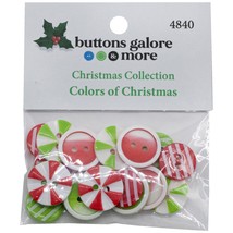 Buttons Galore Christmas Themed Buttons-Colors Of Christmas 18/Pkg - £13.39 GBP