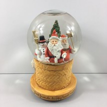 Marjolein Bastin Musical Snow Globe Plays Jingle Bells Christmas 3 Santa... - $24.74
