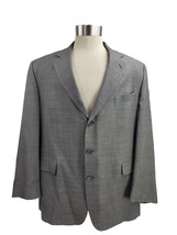 Stafford 100% Wool Light Gray 46 R Men&#39;s XL Suit Coat - £8.55 GBP